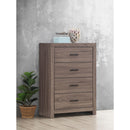 Coaster Furniture Brantford 207045 4-Drawer Bedroom Chest - Barrel Oak IMAGE 9