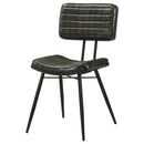 Coaster Furniture Misty 110652 Leather Upholstered Dining Chair - Espresso (Set of 2) IMAGE 3
