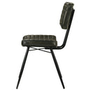 Coaster Furniture Misty 110652 Leather Upholstered Dining Chair - Espresso (Set of 2) IMAGE 4