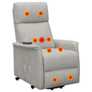 Coaster Furniture Fabric Lift Chair with Heat and Massage 609407P IMAGE 3