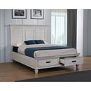 Coaster Furniture Franco 205330Q Wood Queen Storage Panel Bed - Distressed White IMAGE 5