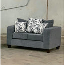 Happy Homes Stationary Fabric Loveseat 110-Charcoal Loveseat IMAGE 1