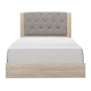 New Era Innovations Giza Queen Upholstered Bed Giza B1400 Queen Bed - Beige IMAGE 1