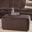 New Era Innovations Fabric Ottoman S8800 Ottoman - Olympian Chocolate IMAGE 1