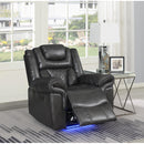 New Era Innovations Party Time Leather Look Recliner Party Time S2020 Power Recliner - Grey IMAGE 3