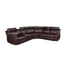 New Era Innovations Texas Star Reclining Leather Look 3 pc Sectional Texas Star S7262 3 pc Sectional - Brown IMAGE 1