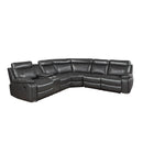 New Era Innovations Texas Star Reclining Leather Look 3 pc Sectional Texas Star S7262 3 pc Sectional - Grey IMAGE 1