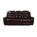 New Era Innovations Rosewood Power Reclining Leather Match Sofa Rosewood S2226 Power Reclining Sofa - Dark Brown IMAGE 1