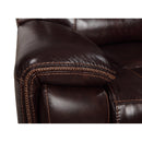 New Era Innovations Rosewood Power Reclining Leather Match Loveseat with Console Rosewood S2226 Power Reclining Loveseat - Dark Brown IMAGE 2