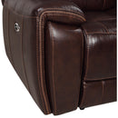 New Era Innovations Rosewood Power Reclining Leather Match Loveseat with Console Rosewood S2226 Power Reclining Loveseat - Dark Brown IMAGE 3