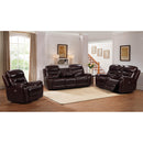 New Era Innovations Rosewood Power Reclining Leather Match Loveseat with Console Rosewood S2226 Power Reclining Loveseat - Dark Brown IMAGE 5