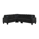 New Era Innovations Magic Fabric 2 pc Sectional Magic S777 2 pc Sectional - Black Velvet IMAGE 1
