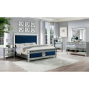 New Era Innovations Bella King Upholstered Bed Bella B1852 King Bed - Silver/Navy Blue IMAGE 2