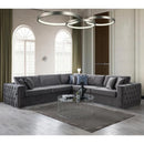 Nova Wholesale Furniture Liv Fabric 3 pc Sectional Liv-Charcoal IMAGE 1