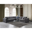 Nova Wholesale Furniture Liv Fabric 3 pc Sectional Liv-Charcoal IMAGE 2