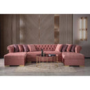 Nova Wholesale Furniture Lauren Fabric 3 pc Sectional LAUREN-PINK IMAGE 1