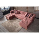 Nova Wholesale Furniture Lauren Fabric 3 pc Sectional LAUREN-PINK IMAGE 3