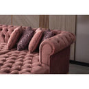 Nova Wholesale Furniture Lauren Fabric 3 pc Sectional LAUREN-PINK IMAGE 5