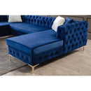 Nova Wholesale Furniture Lydia Fabric 3 pc Sectional LYDIA-NAVY IMAGE 3