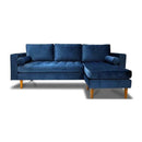 Nova Wholesale Furniture Nora Fabric 2 pc Sectional NORA-BLUE IMAGE 1
