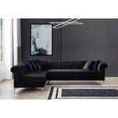 Nova Wholesale Furniture Lexi Fabric 3 pc Sectional LEXI-BLACK IMAGE 2