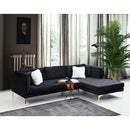 Nova Wholesale Furniture Naila Fabric 2 pc Sectional NAILA-BLACK-RAF IMAGE 2