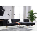 Nova Wholesale Furniture Naila Fabric 2 pc Sectional NAILA-BLACK-RAF IMAGE 3