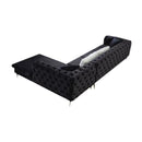 Nova Wholesale Furniture Lucca Fabric 2 pc Sectional LUCCA-BLACK-RAF IMAGE 2