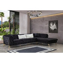 Nova Wholesale Furniture Lucca Fabric 2 pc Sectional LUCCA-BLACK-RAF IMAGE 4