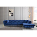 Nova Wholesale Furniture Lucca Fabric 2 pc Sectional LUCCA-BLUE-RAF IMAGE 1