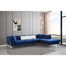 Nova Wholesale Furniture Lucca Fabric 2 pc Sectional LUCCA-BLUE-RAF IMAGE 2