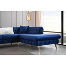 Nova Wholesale Furniture Lucca Fabric 2 pc Sectional LUCCA-BLUE-RAF IMAGE 4