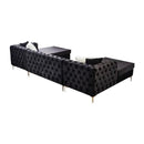 Nova Wholesale Furniture Lydia Fabric 3 pc Sectional LYDIA-BLACK IMAGE 2