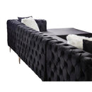 Nova Wholesale Furniture Lydia Fabric 3 pc Sectional LYDIA-BLACK IMAGE 3