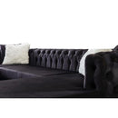 Nova Wholesale Furniture Lydia Fabric 3 pc Sectional LYDIA-BLACK IMAGE 4
