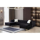 Nova Wholesale Furniture Lydia Fabric 3 pc Sectional LYDIA-BLACK IMAGE 7