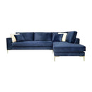 Nova Wholesale Furniture Naomi Fabric 2 pc Sectional NAOMI-BLUE-RAF IMAGE 1