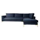 Nova Wholesale Furniture Naomi Fabric 2 pc Sectional NAOMI-BLUE-RAF IMAGE 2