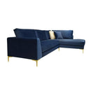 Nova Wholesale Furniture Naomi Fabric 2 pc Sectional NAOMI-BLUE-RAF IMAGE 3