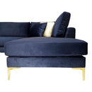 Nova Wholesale Furniture Naomi Fabric 2 pc Sectional NAOMI-BLUE-RAF IMAGE 4