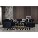 Nova Wholesale Furniture Luxen Fabric 3 pc Sectional LUXEN-BLACK IMAGE 1