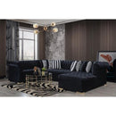 Nova Wholesale Furniture Luxen Fabric 3 pc Sectional LUXEN-BLACK IMAGE 2