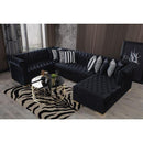 Nova Wholesale Furniture Luxen Fabric 3 pc Sectional LUXEN-BLACK IMAGE 3