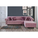 Nova Wholesale Furniture Lara Fabric 2 pc Sectional LARA-PINK IMAGE 2