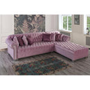 Nova Wholesale Furniture Lara Fabric 2 pc Sectional LARA-PINK IMAGE 3