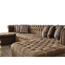 Nova Wholesale Furniture Lauren Fabric 3 pc Sectional LAUREN-MOCHA IMAGE 4