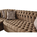 Nova Wholesale Furniture Lauren Fabric 3 pc Sectional LAUREN-MOCHA IMAGE 5