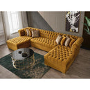 Nova Wholesale Furniture Lauren Fabric 3 pc Sectional LAUREN MUSTARD IMAGE 3