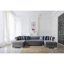 Nova Wholesale Furniture Lauren Fabric 3 pc Sectional LAUREN-GRAY IMAGE 3