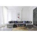 Nova Wholesale Furniture Lauren Fabric 3 pc Sectional LAUREN-GRAY IMAGE 4